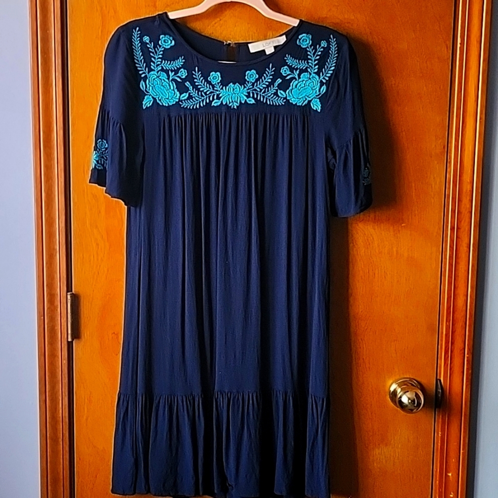 LOFT like new navy shift dress